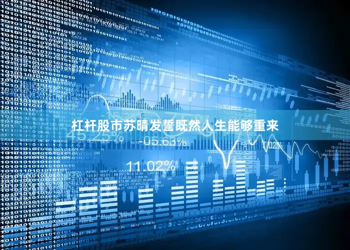 杠杆股市苏晴发誓既然人生能够重来